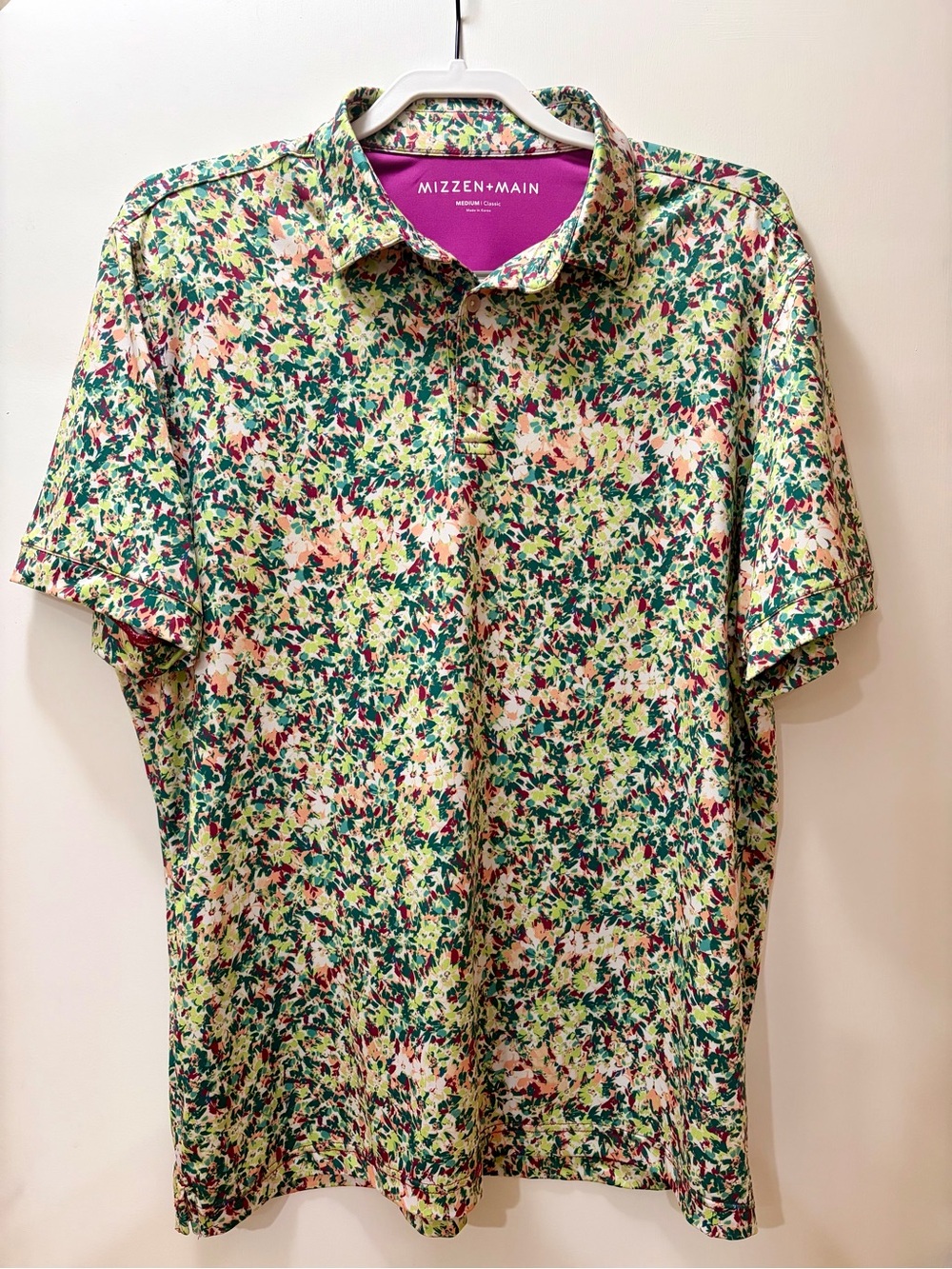 Mizzen+Main Versa Polo (Bright Green Floral)